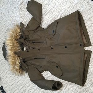 Winter Roxy Girl Jacket - Size 5/6 - Olive Green